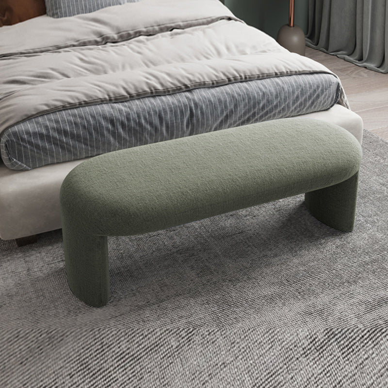 Modern Foam Bench with Legs Rectangle Solid Color Wool Bench Clearhalo 'Benches' 'Chairs & Seating' 'furn' 'furn_benches' 'Furniture' 'Living Room Furniture' 5893100