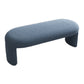 Modern Foam Bench with Legs Rectangle Solid Color Wool Bench Blue Clearhalo 'Benches' 'Chairs & Seating' 'furn' 'furn_benches' 'Furniture' 'Living Room Furniture' 5893101