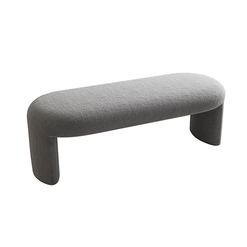 Modern Foam Bench with Legs Rectangle Solid Color Wool Bench Grey Clearhalo 'Benches' 'Chairs & Seating' 'furn' 'furn_benches' 'Furniture' 'Living Room Furniture' 5893104