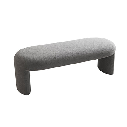 Modern Foam Bench with Legs Rectangle Solid Color Wool Bench Grey Clearhalo 'Benches' 'Chairs & Seating' 'furn' 'furn_benches' 'Furniture' 'Living Room Furniture' 5893104
