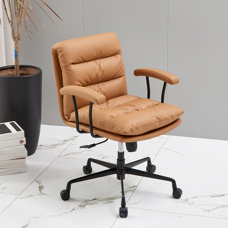 Modern Fixed Arms Desk Chair Height-adjustable Ergonomic Office Chair Clearhalo 'furn' 'furn_office_chair' 'Furniture' 'Office Chairs' 'Office Furniture' 'office_chair' 5894798