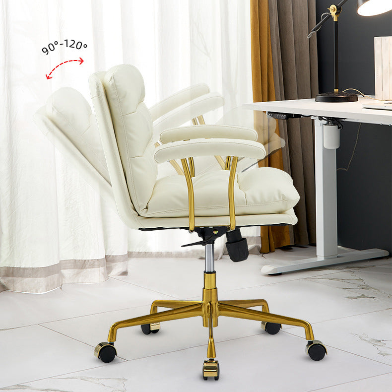 Modern Fixed Arms Desk Chair Height-adjustable Ergonomic Office Chair Clearhalo 'furn' 'furn_office_chair' 'Furniture' 'Office Chairs' 'Office Furniture' 'office_chair' 5894804