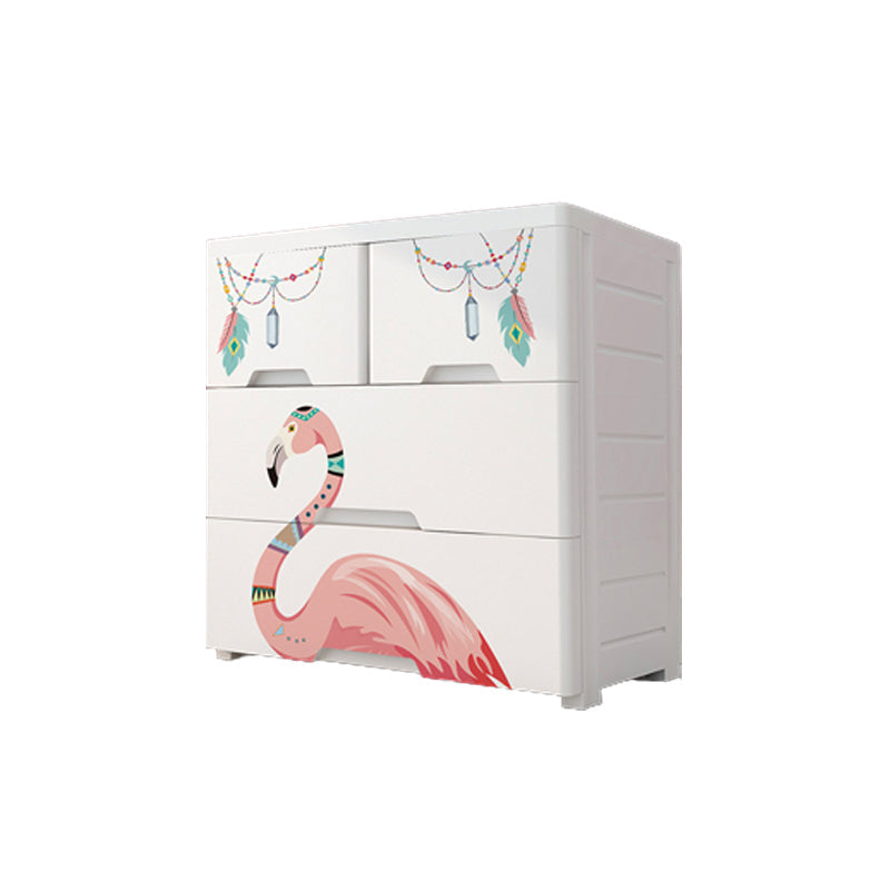 Contemporary Non-Hanging Armoire Plastic Bedroom Wardrobe Closet