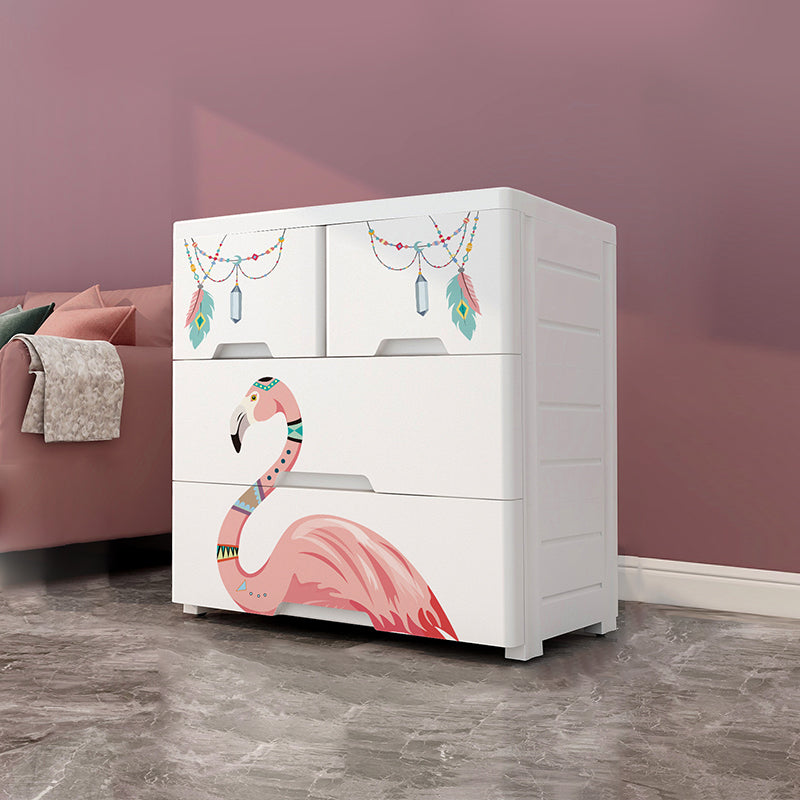 Contemporary Non-Hanging Armoire Plastic Bedroom Wardrobe Closet