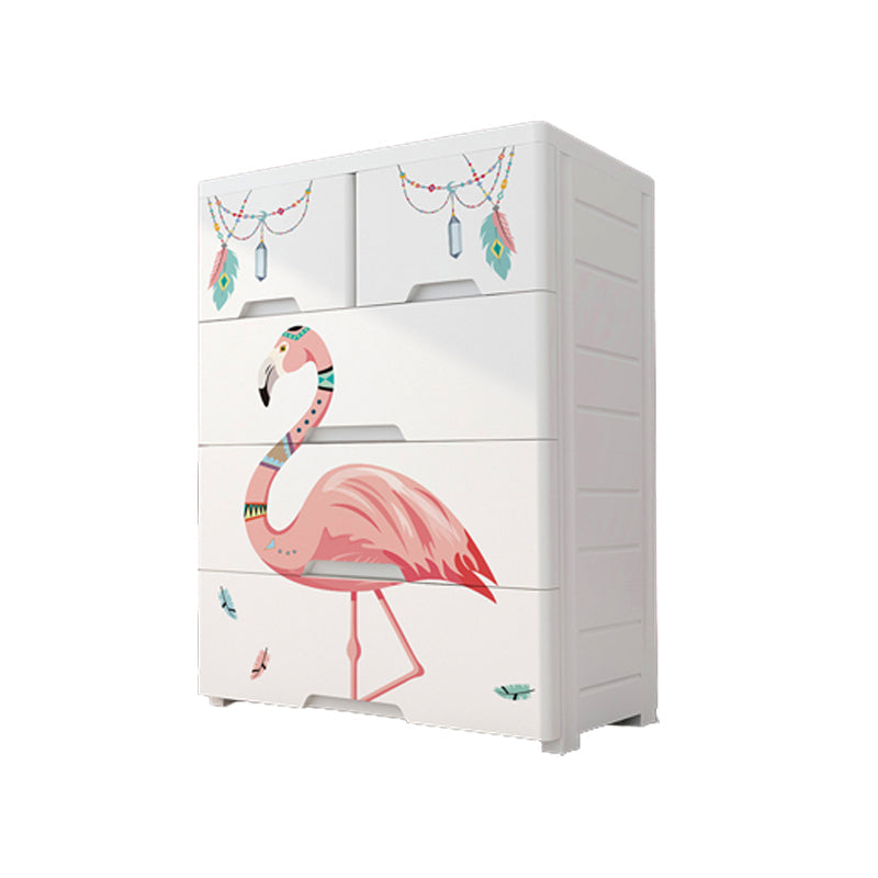 Contemporary Non-Hanging Armoire Plastic Bedroom Wardrobe Closet