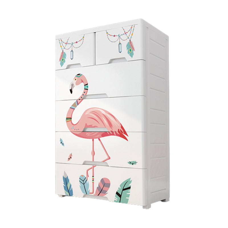 Contemporary Non-Hanging Armoire Plastic Bedroom Wardrobe Closet