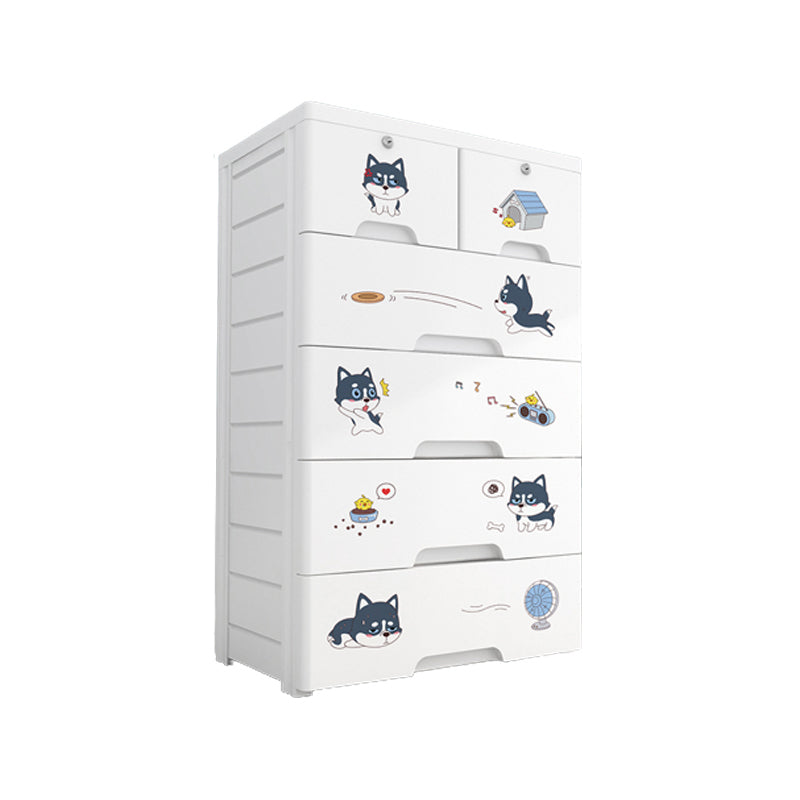 Contemporary Non-Hanging Armoire Plastic Bedroom Wardrobe Closet