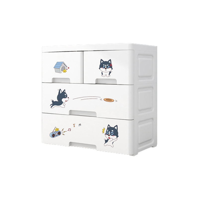 Contemporary Non-Hanging Armoire Plastic Bedroom Wardrobe Closet