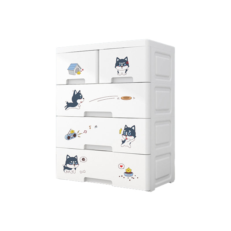 Contemporary Non-Hanging Armoire Plastic Bedroom Wardrobe Closet