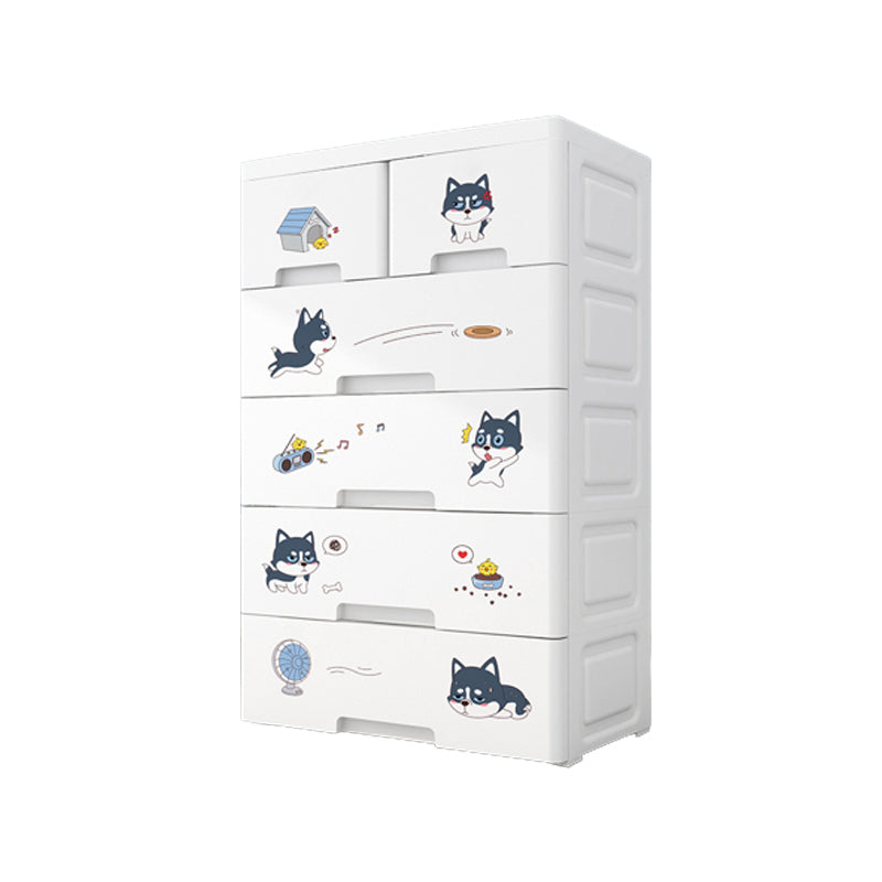 Contemporary Non-Hanging Armoire Plastic Bedroom Wardrobe Closet