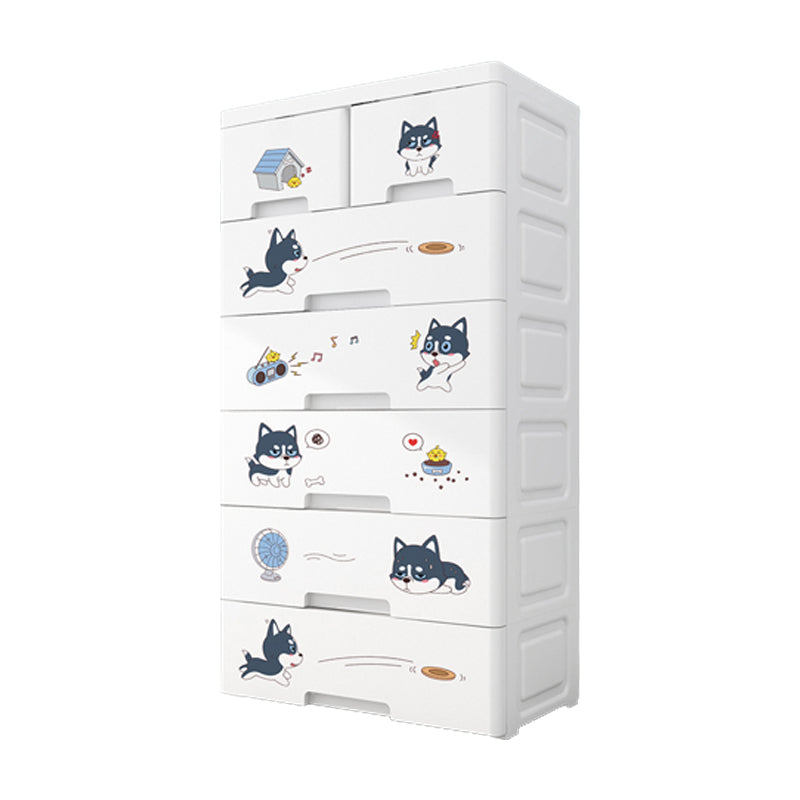 Contemporary Non-Hanging Armoire Plastic Bedroom Wardrobe Closet