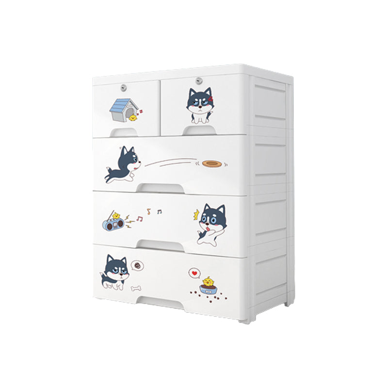 Contemporary Non-Hanging Armoire Plastic Bedroom Wardrobe Closet