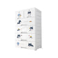 Contemporary Non-Hanging Armoire Plastic Bedroom Wardrobe Closet