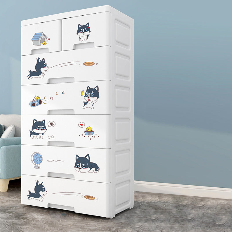 Contemporary Non-Hanging Armoire Plastic Bedroom Wardrobe Closet