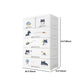 Contemporary Non-Hanging Armoire Plastic Bedroom Wardrobe Closet