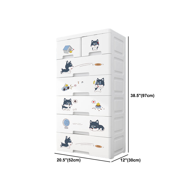 Contemporary Non-Hanging Armoire Plastic Bedroom Wardrobe Closet