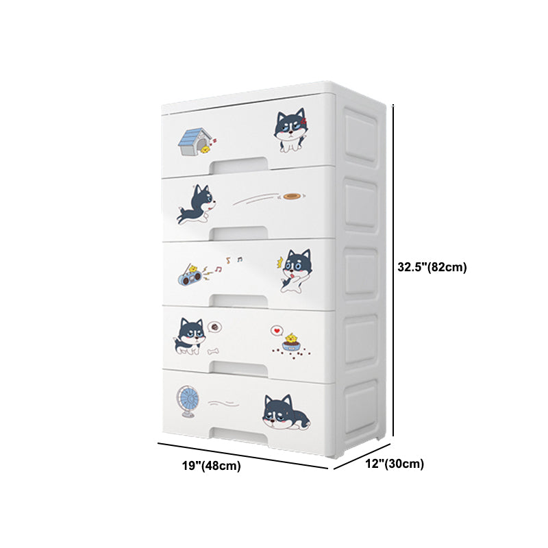 Contemporary Non-Hanging Armoire Plastic Bedroom Wardrobe Closet