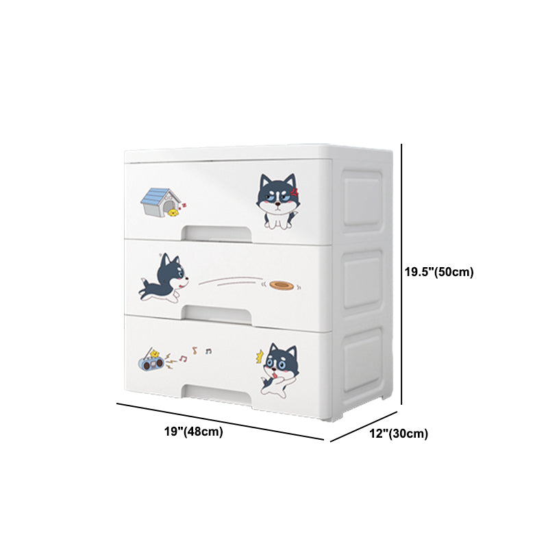 Contemporary Non-Hanging Armoire Plastic Bedroom Wardrobe Closet