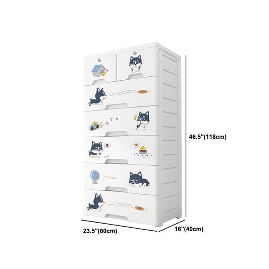 Eigentijdse niet-hangende arme plastic slaapkamer garderobe kast