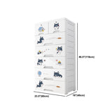 Contemporary Non-Hanging Armoire Plastic Bedroom Wardrobe Closet