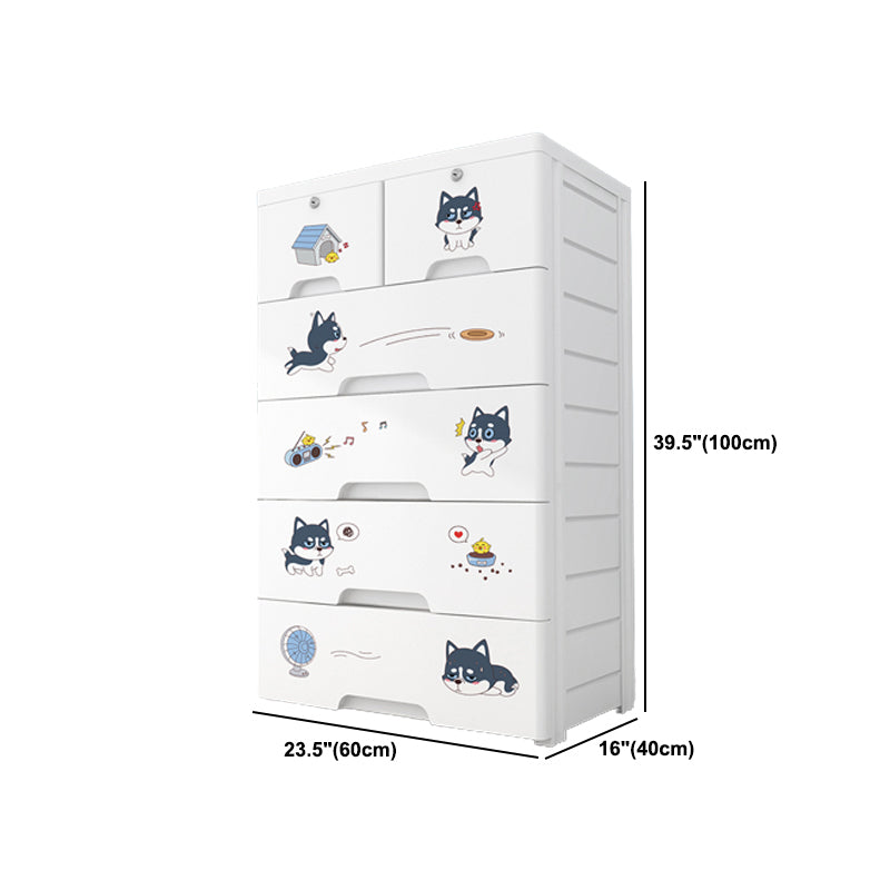 Contemporary Non-Hanging Armoire Plastic Bedroom Wardrobe Closet