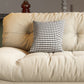 Beige 4-seater Armless Sofa Contemporary Sewn Pillow Back Sofa