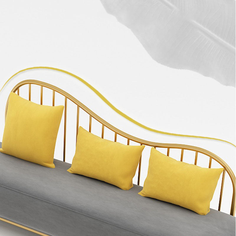 Velvet moderne stijl setee -statement armloze bank met 1/3 kussens