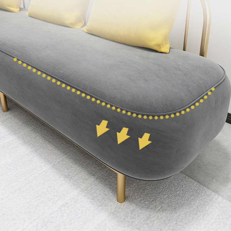 Velvet moderne stijl setee -statement armloze bank met 1/3 kussens