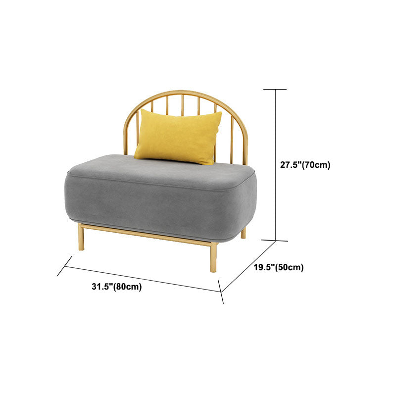 Velvet moderne stijl setee -statement armloze bank met 1/3 kussens