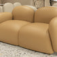 Faux Leather Modern Sofa 28,35 "Hoge strakke achterkant 2-zits loveseat