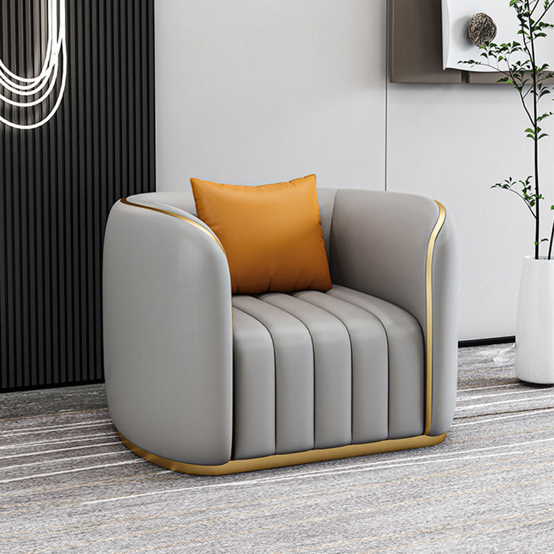 Faux lederen sofa smoking armbank met strakke rug voor appartement