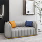 Faux lederen sofa smoking armbank met strakke rug voor appartement