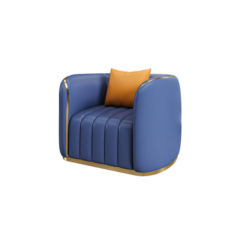 Faux lederen sofa smoking armbank met strakke rug voor appartement