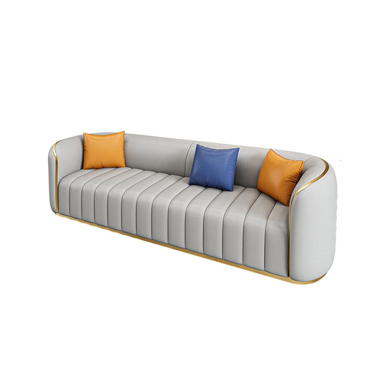 Faux lederen sofa smoking armbank met strakke rug voor appartement