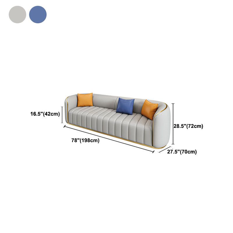 Faux lederen sofa smoking armbank met strakke rug voor appartement
