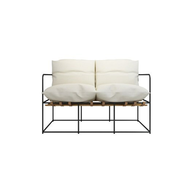 Standaard bank 26,7 "W vierkante armbank met metalen frame voor woonkamer