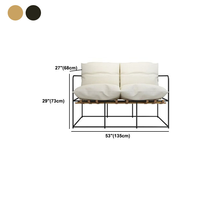 Standaard bank 26,7 "W vierkante armbank met metalen frame voor woonkamer