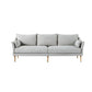 Charles of London Sofa moderne 3-zits stoffen stoffen bank met houten benen