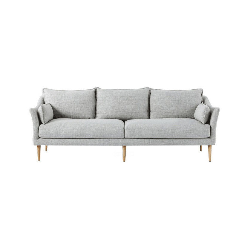 Charles of London Sofa moderne 3-zits stoffen stoffen bank met houten benen