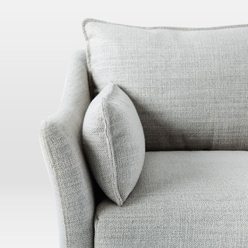 Charles of London Sofa moderne 3-zits stoffen stoffen bank met houten benen