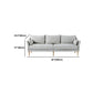 Charles of London Sofa moderne 3-zits stoffen stoffen bank met houten benen