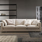 Slipcovered Sofa Beige Fabric Square Arm Sofa with 4 Pillows Clearhalo 'furn' 'furn_sofas' 'Furniture' 'Living Room Furniture' 'Sofa' 'sofas' 5894998