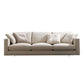 Slipcovered Sofa Beige Fabric Square Arm Sofa with 4 Pillows Clearhalo 'furn' 'furn_sofas' 'Furniture' 'Living Room Furniture' 'Sofa' 'sofas' 5895002