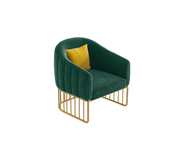 25,59 "W x 29,52" H Velvet Smoking -Armsofa mit engen Rücken