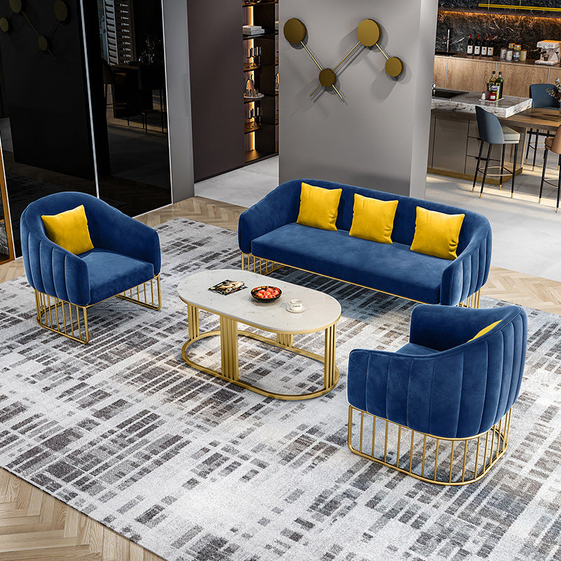 25,59 "W x 29,52" H Velvet Smoking -Armsofa mit engen Rücken