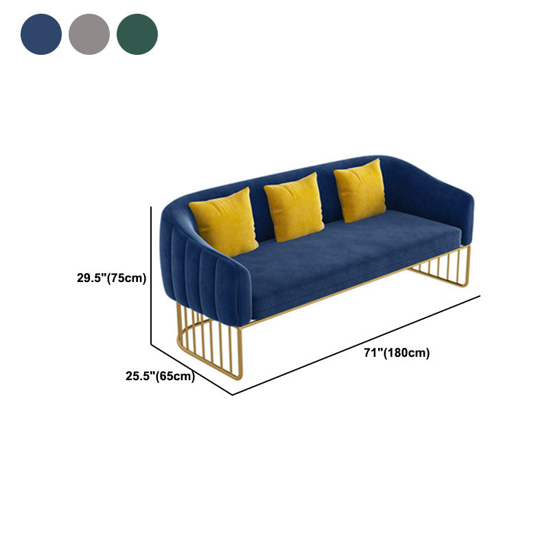 25,59 "W x 29,52" H Velvet Smoking -Armsofa mit engen Rücken