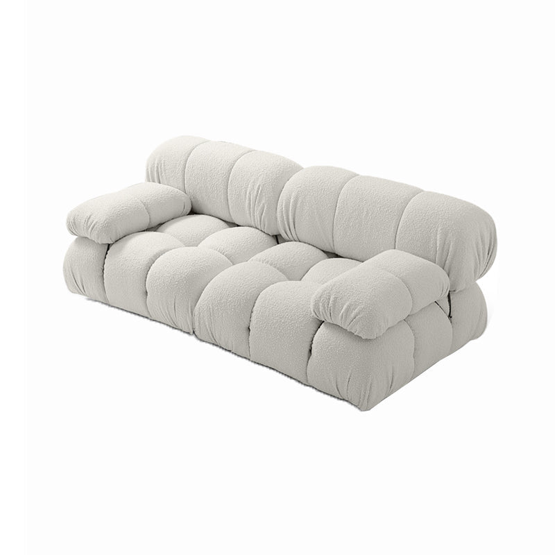 Canapé de dos biscuit contemporain 26,38 "haut de gamme de laine haut pour le salon, blanc