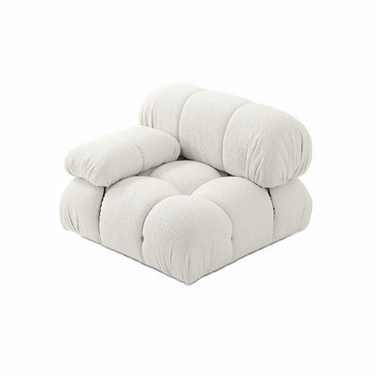 Canapé de dos biscuit contemporain 26,38 "haut de gamme de laine haut pour le salon, blanc