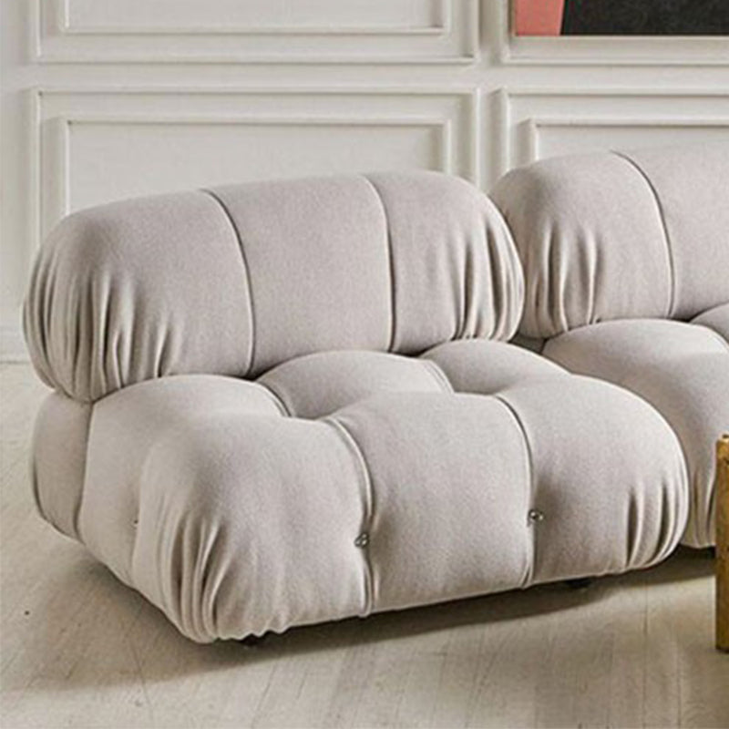 Canapé de dos biscuit contemporain 26,38 "haut de gamme de laine haut pour le salon, blanc
