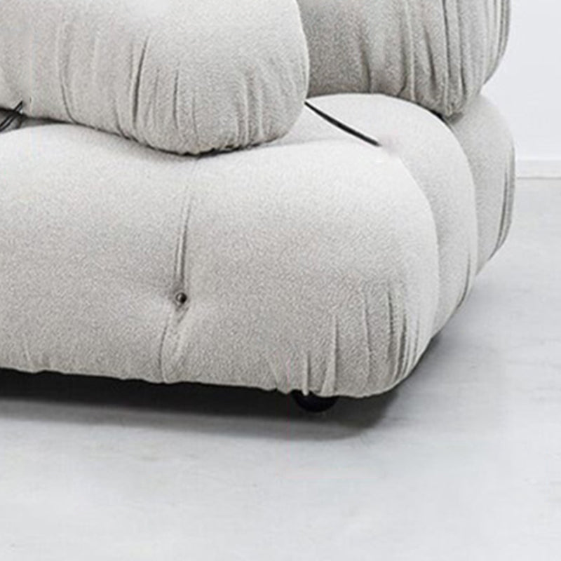 Canapé de dos biscuit contemporain 26,38 "haut de gamme de laine haut pour le salon, blanc